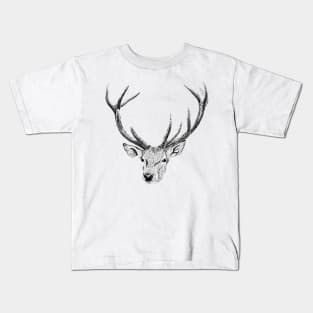 Hand drawn Red Deer Kids T-Shirt